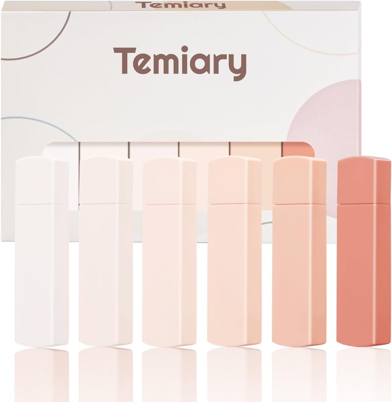 Temiary 6Pcs Mini White Correction Tapes, Quick Dry Smooth Pull Out for Writing, Aesthetic Cute Correction Tape Set Easy To Use for Students School Office Supplies (Pink) - Image 1